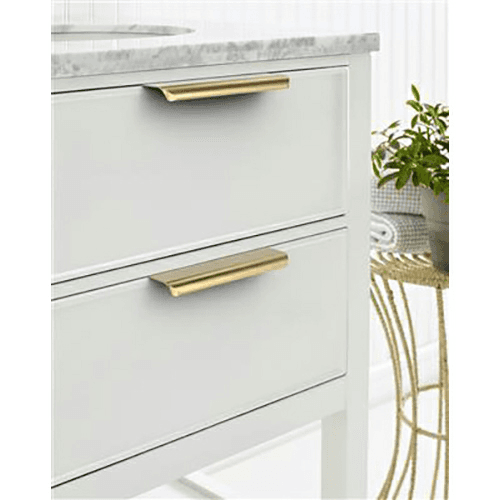5-3/16" Streamline Tab Edge Pull, Matte Black Alt 1 - Image