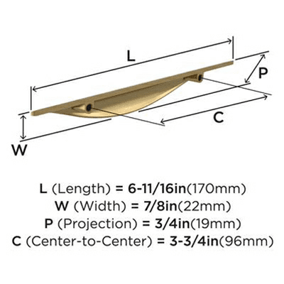 3-3/4" Current Finger Pull, Champagne Bronze Alt 2 - Image