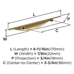 3-3/4" Current Finger Pull, Champagne Bronze Alt 2 - Image