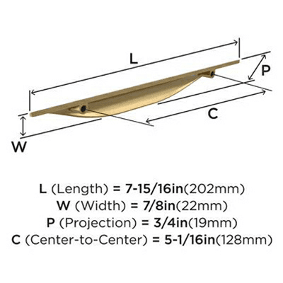 5-1/16" Current Finger Pull, Champagne Bronze Alt 2 - Image
