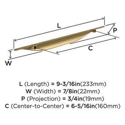 6-5/16" Current Finger Pull, Satin Nickel Alt 2 - Image