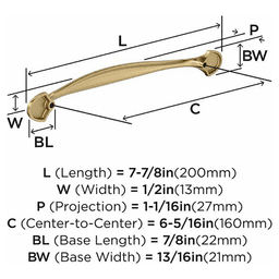6-5/16" Fairfield Cabinet Pull, Champagne Bronze Alt 2 - Image