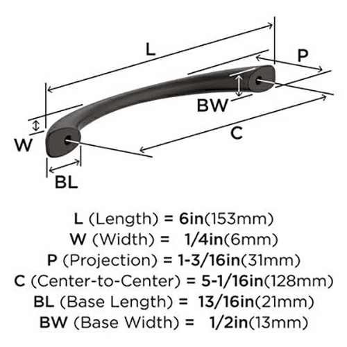 5-1/16" Vaile Arch Pull, Oil-Rubbed Bronze Alt 2 - Image