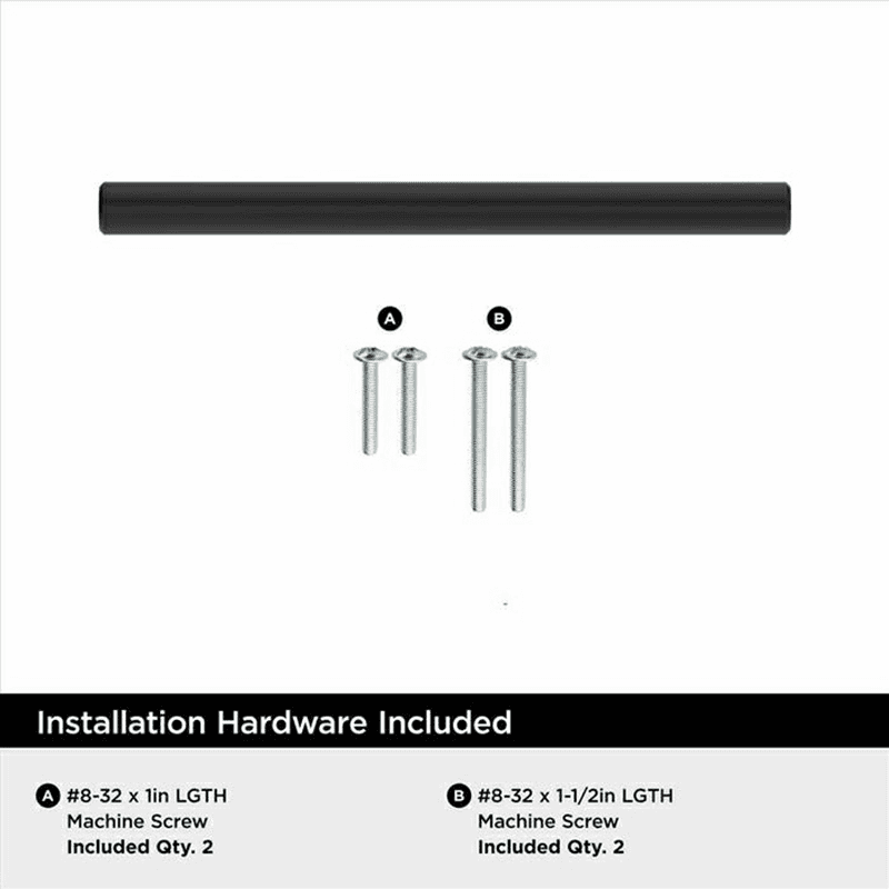 3-3/4" Bar Pulls Hollow Cabinet Pull, Matte Black Alt 3 - Image