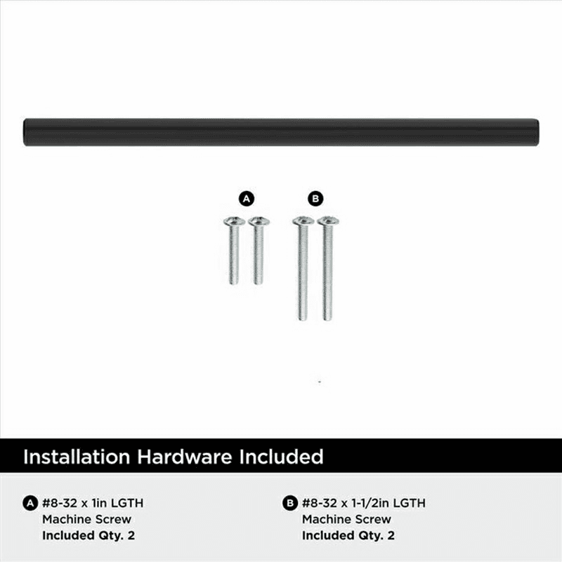 6-5/16" Bar Pulls Hollow Cabinet Pull, Matte Black Alt 3 - Image