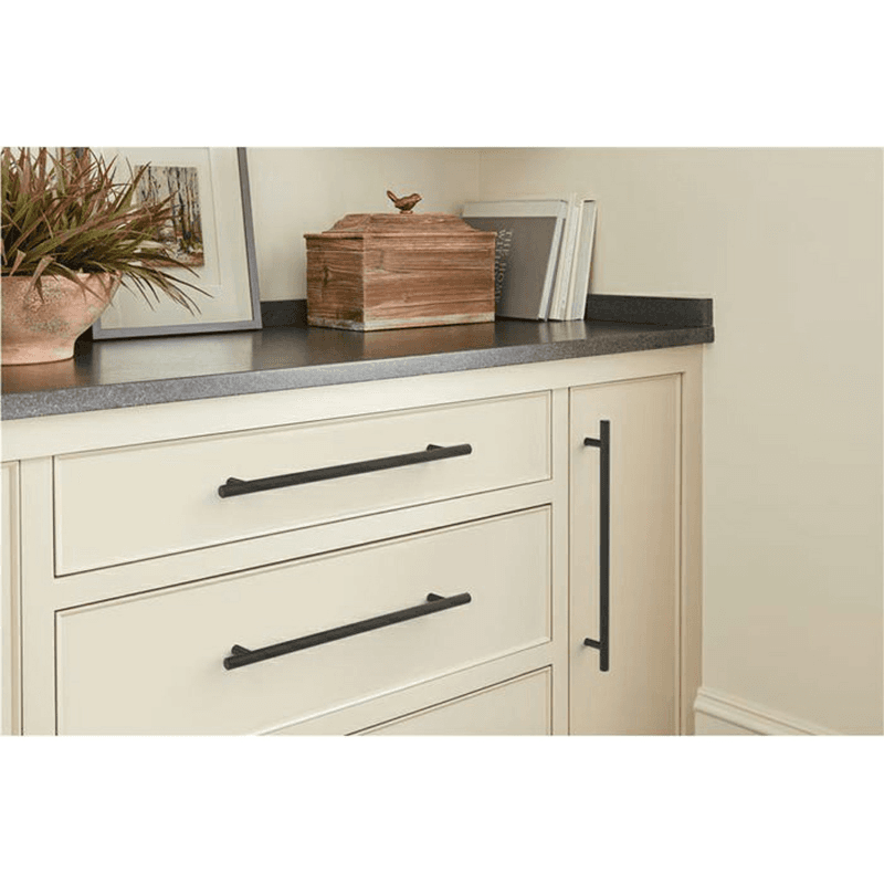 10-1/16" Bar Pulls Hollow Cabinet Pull, Matte Black Alt 1 - Image