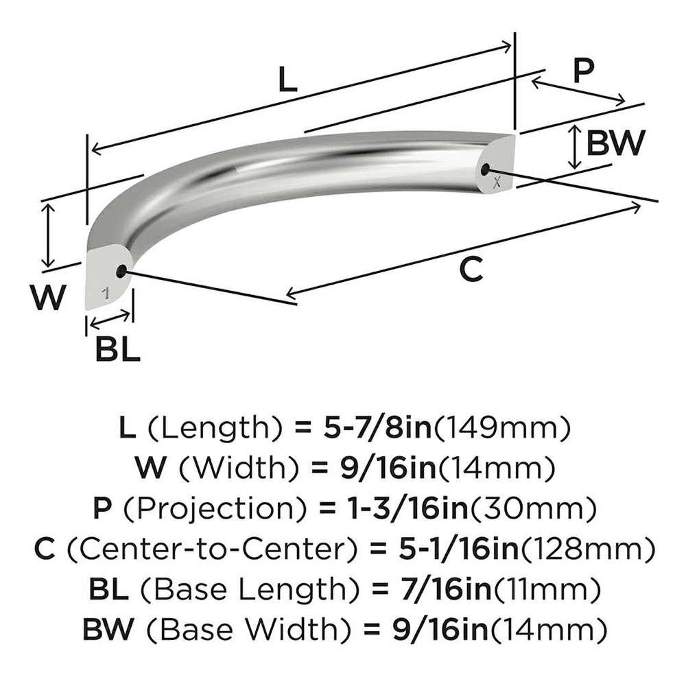 5-1/16" Parabolic Cabinet Pull, Matte Black Alt 3 - Image