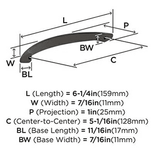 5-1/16" Arc Cabinet Pull, Oil-Rubbed Bronze Alt 2 - Image