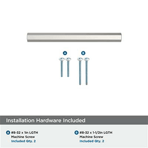 3" Caliber Cabinet Pull, Polished Nickel Alt 1 - Image