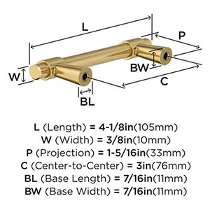 3" Destine Cabinet Pull, Champagne Bronze Alt 3 - Image