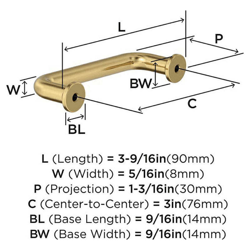 3" Factor Cabinet Pull, Champagne Bronze Alt 2 - Image
