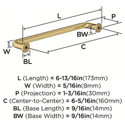 6-5/16" Factor Cabinet Pull, Champagne Bronze Alt 2 - Image