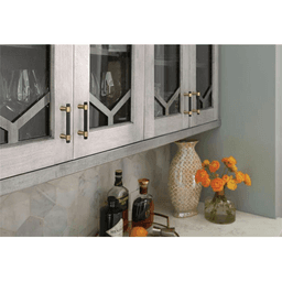 3" Mergence Cabinet Pull, Matte Black/Champagne Bronze Alt 1 - Image