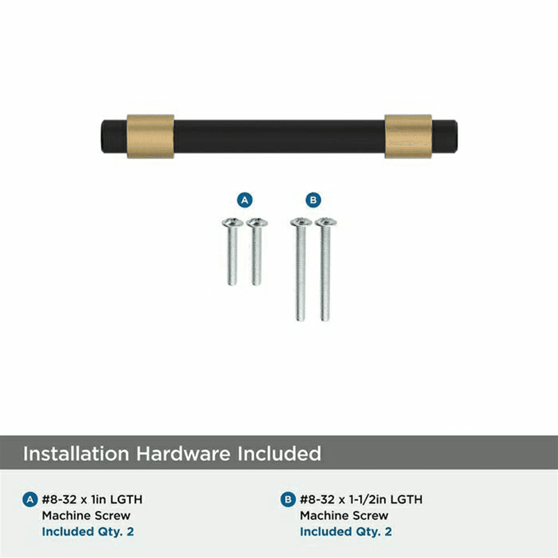 3" Mergence Cabinet Pull, Matte Black/Champagne Bronze Alt 3 - Image