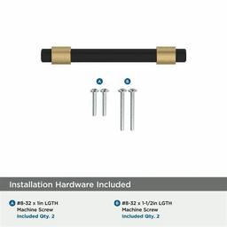 3" Mergence Cabinet Pull, Matte Black/Champagne Bronze Alt 3 - Image