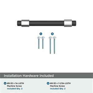 3" Mergence Cabinet Pull, Matte Black/Polished Nickel Alt 2 - Image