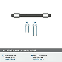 3" Mergence Cabinet Pull, Matte Black/Polished Nickel Alt 2 - Image