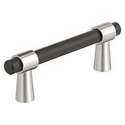3" Mergence Cabinet Pull, Matte Black/Polished Nickel Main - Image