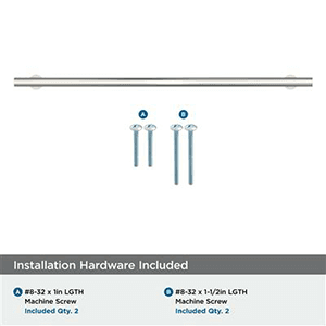 12-5/8" Radius Cabinet Pull, Polished Nickel Alt 1 - Image