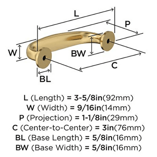 3" Renown Cabinet Pull, Champagne Bronze Alt 3 - Image