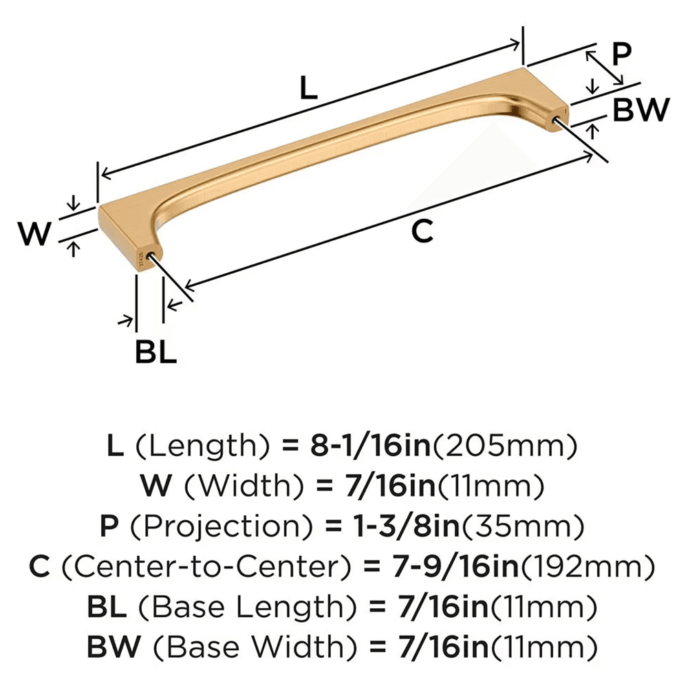 192mm Merced Cabinet Pull, Champagne Bronze Alt 1 - Image