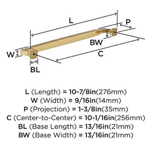 10-1/16" Stature Cabinet Pull, Satin Nickel Alt 3 - Image