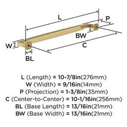10-1/16" Stature Cabinet Pull, Satin Nickel Alt 3 - Image