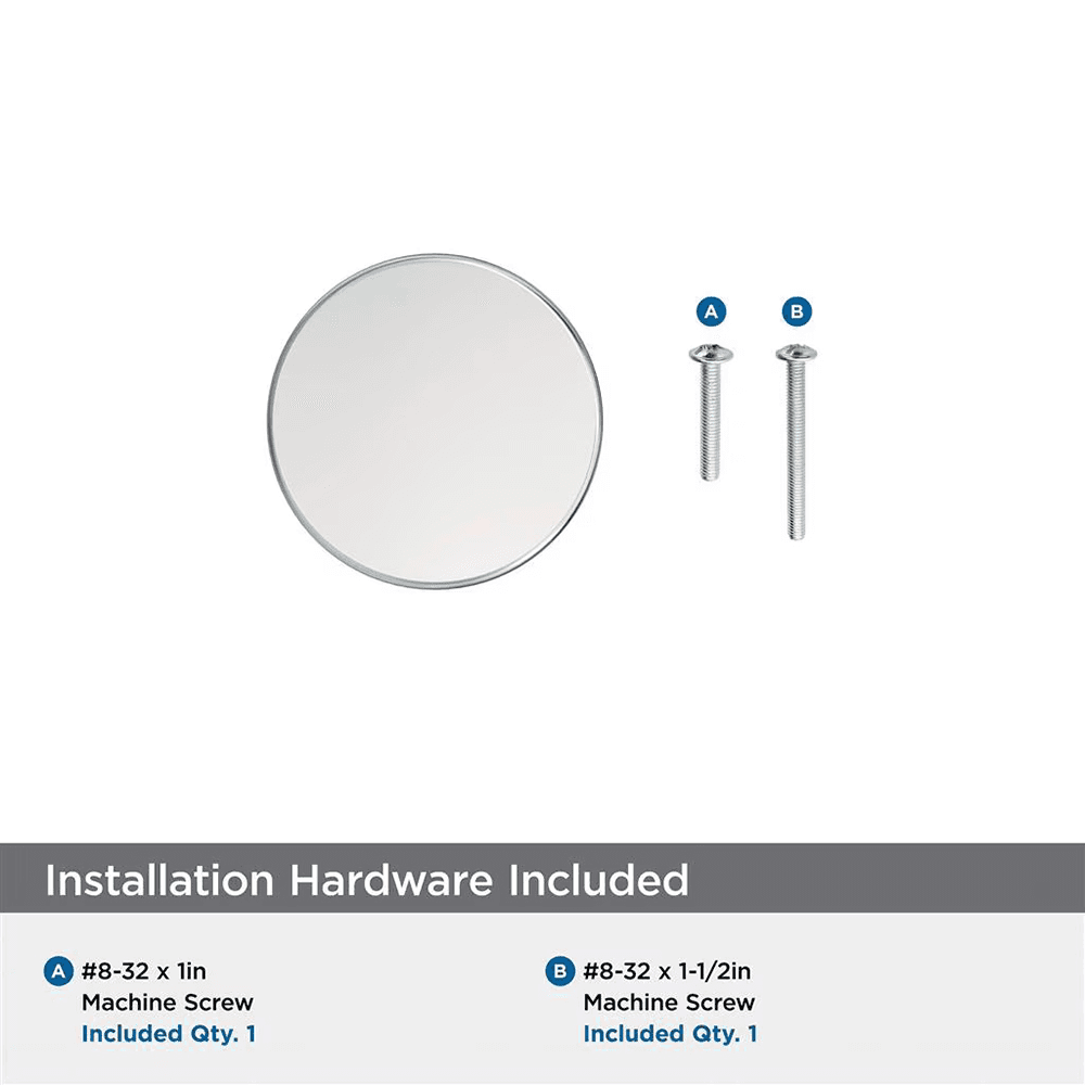 1-1/4" Merced Cabinet Knob, Polished Chrome Alt 2 - Image