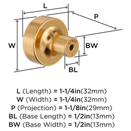 1-1/4" Merced Cabinet Knob, Champagne Bronze Alt 1 - Image