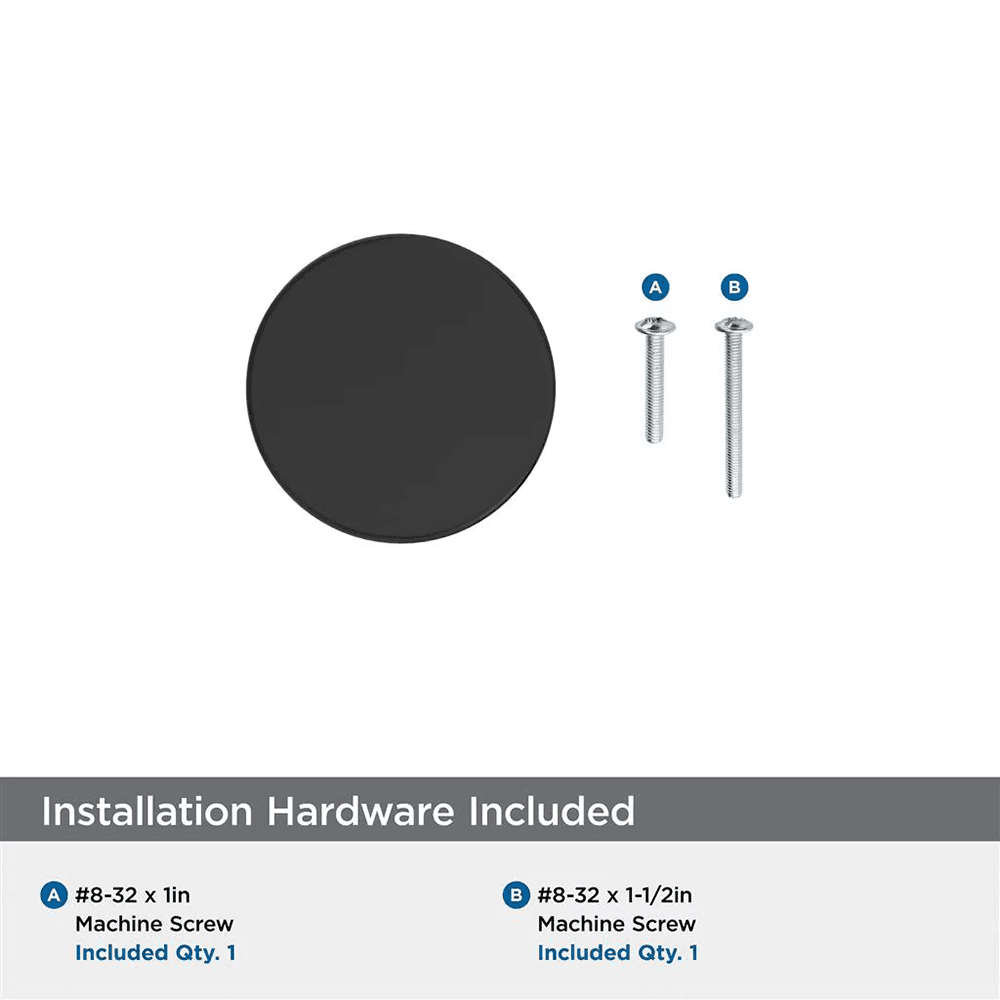 1-1/4" Merced Cabinet Knob, Matte Black Alt 2 - Image