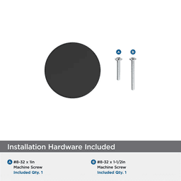 1-1/4" Merced Cabinet Knob, Matte Black Alt 2 - Image