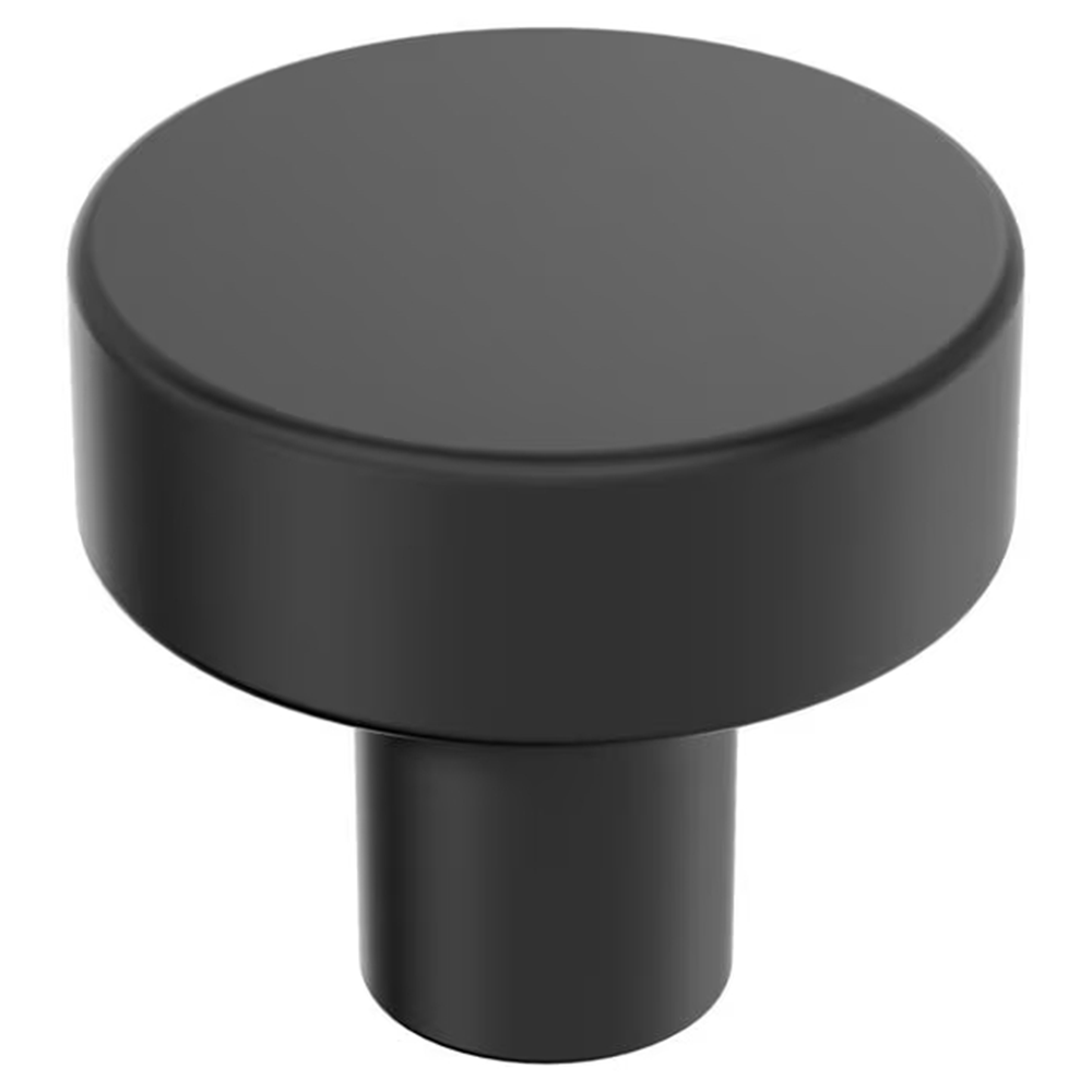 1-1/4" Merced Cabinet Knob, Matte Black Main - Image