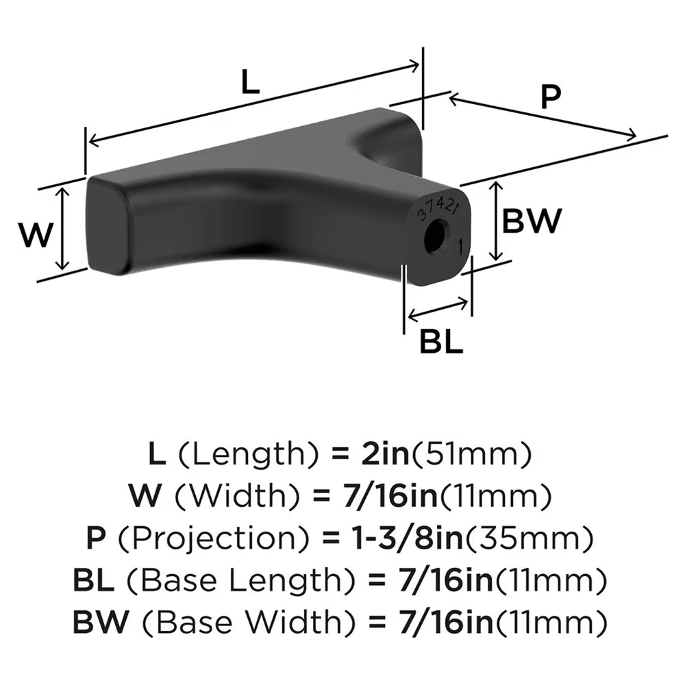 2" Merced Cabinet Knob, Matte Black Alt 1 - Image