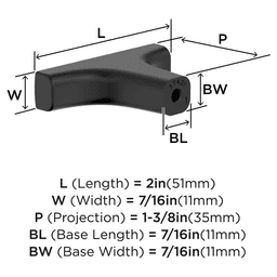 2" Merced Cabinet Knob, Matte Black Alt 1 - Image