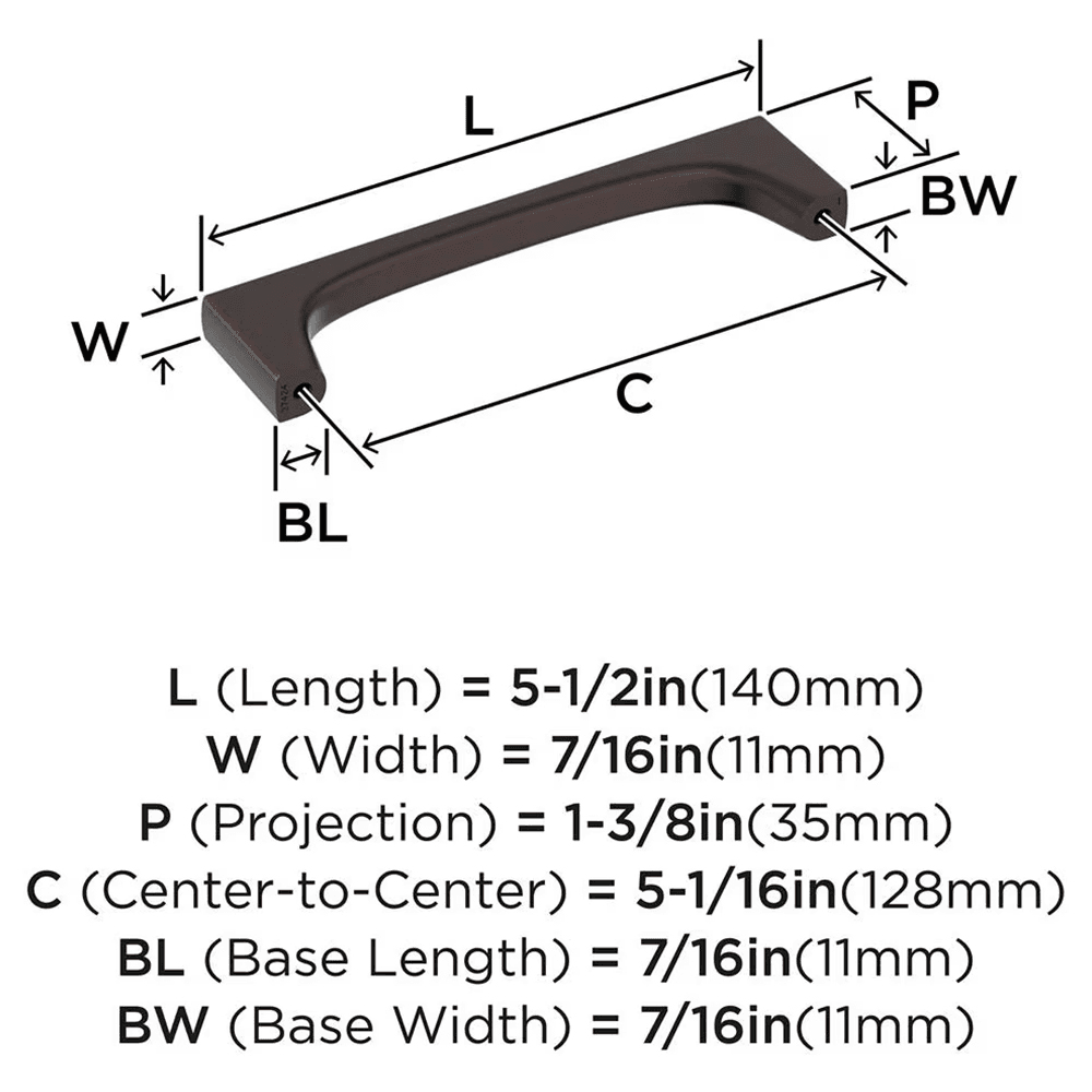 128mm Merced Cabinet Pull, Oil-Rubbed Bronze Alt 1 - Image