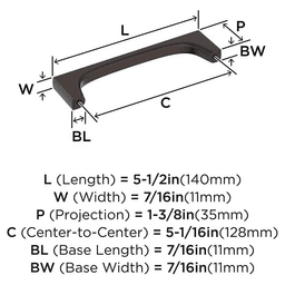 128mm Merced Cabinet Pull, Oil-Rubbed Bronze Alt 1 - Image
