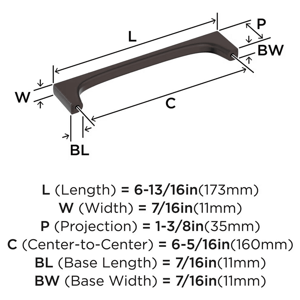 160mm Merced Cabinet Pull, Oil-Rubbed Bronze Alt 1 - Image