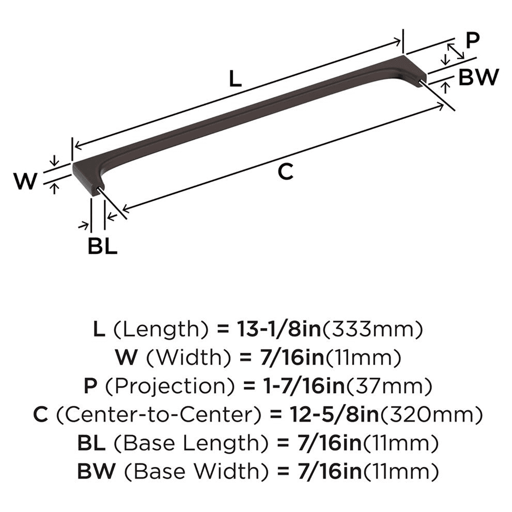 320mm Merced Cabinet Pull, Oil-Rubbed Bronze Alt 1 - Image