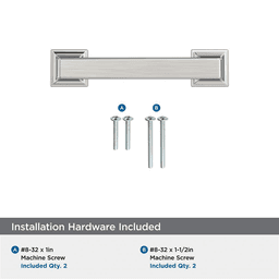 376mm Lintel Cabinet Pull, Satin Nickel Alt 2 - Image