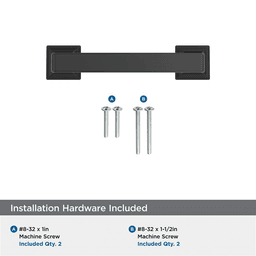 376mm Lintel Cabinet Pull, Matte Black Alt 2 - Image