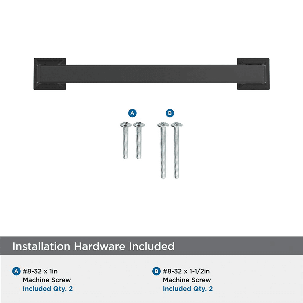 128mm Lintel Cabinet Pull, Matte Black Alt 2 - Image