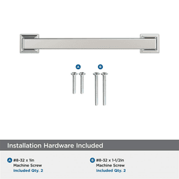 128mm Lintel Cabinet Pull, Polished Nickel Alt 2 - Image