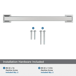 160mm Lintel Cabinet Pull, Polished Chrome Alt 2 - Image