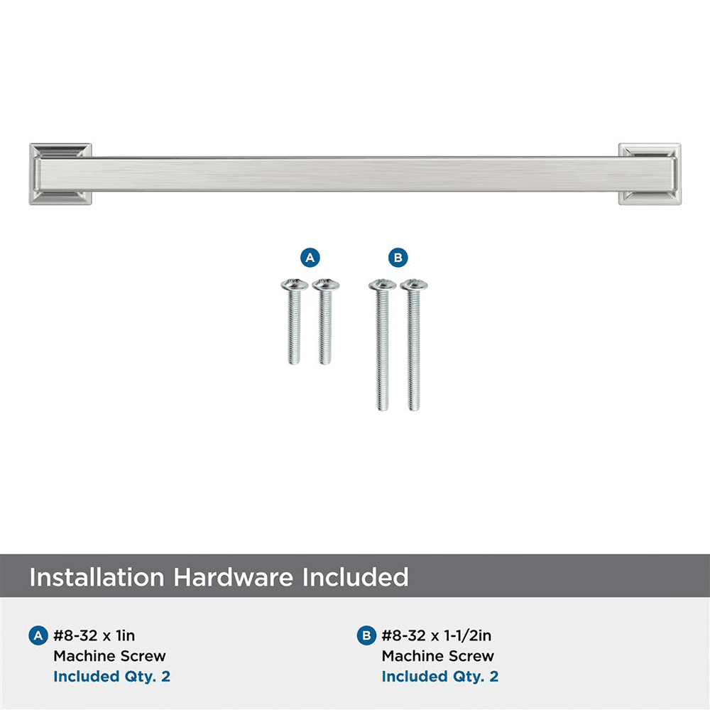 192mm Lintel Cabinet Pull, Satin Nickel Alt 2 - Image