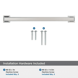 192mm Lintel Cabinet Pull, Polished Nickel Alt 2 - Image