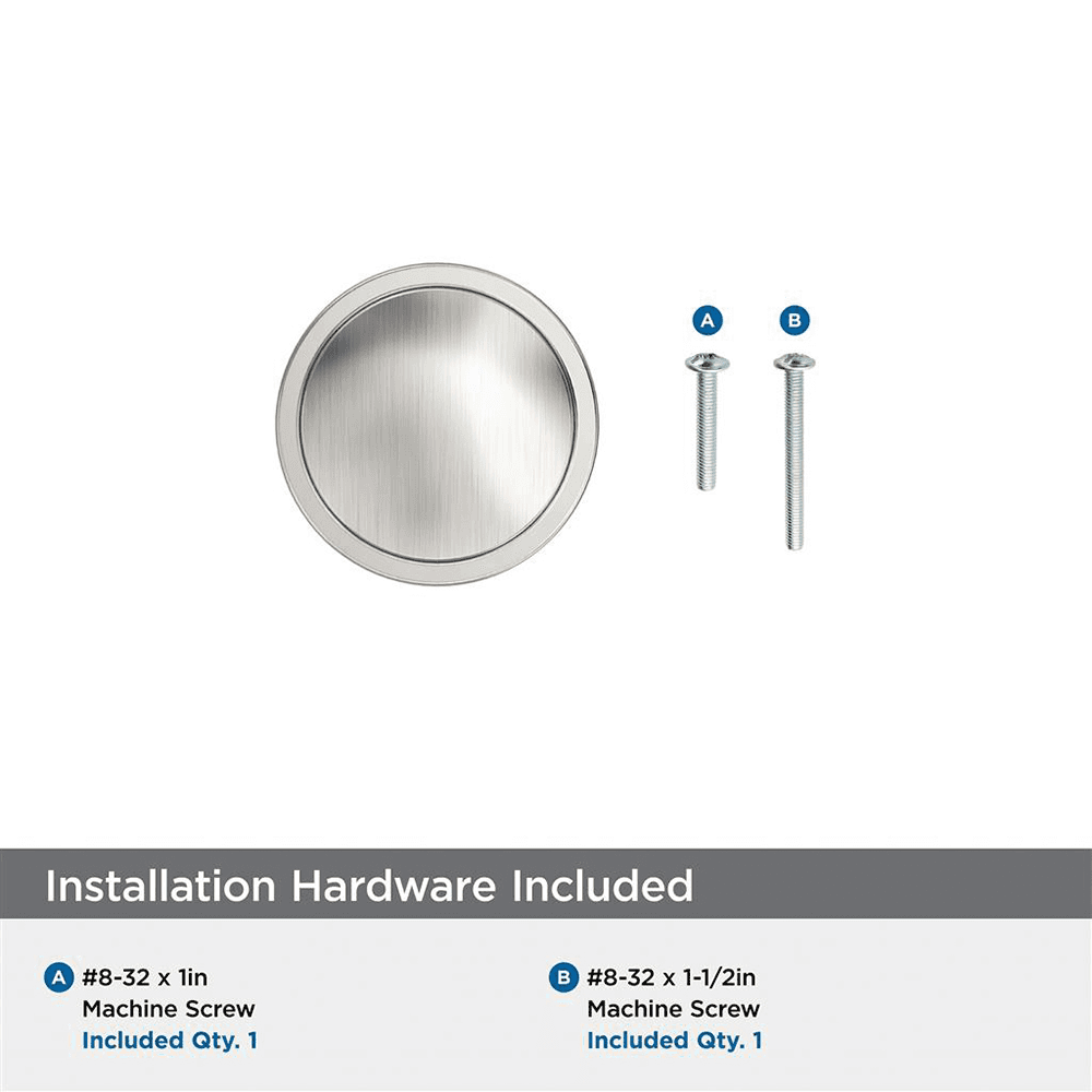 1-1/4" Faircrest Cabinet Knob, Satin Nickel Alt 2 - Image