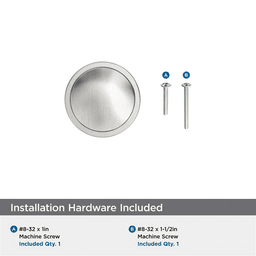 1-1/4" Faircrest Cabinet Knob, Satin Nickel Alt 2 - Image