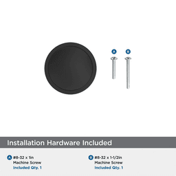 1-1/4" Faircrest Cabinet Knob, Matte Black Alt 2 - Image