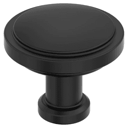 1-1/4" Faircrest Cabinet Knob, Matte Black Main - Image