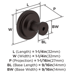 1-1/4" Faircrest Cabinet Knob, Oil-Rubbed Bronze Alt 1 - Image